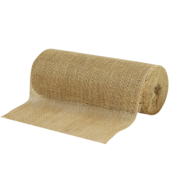 Jute bruiloft tafelloper 30 cm x 25 meter